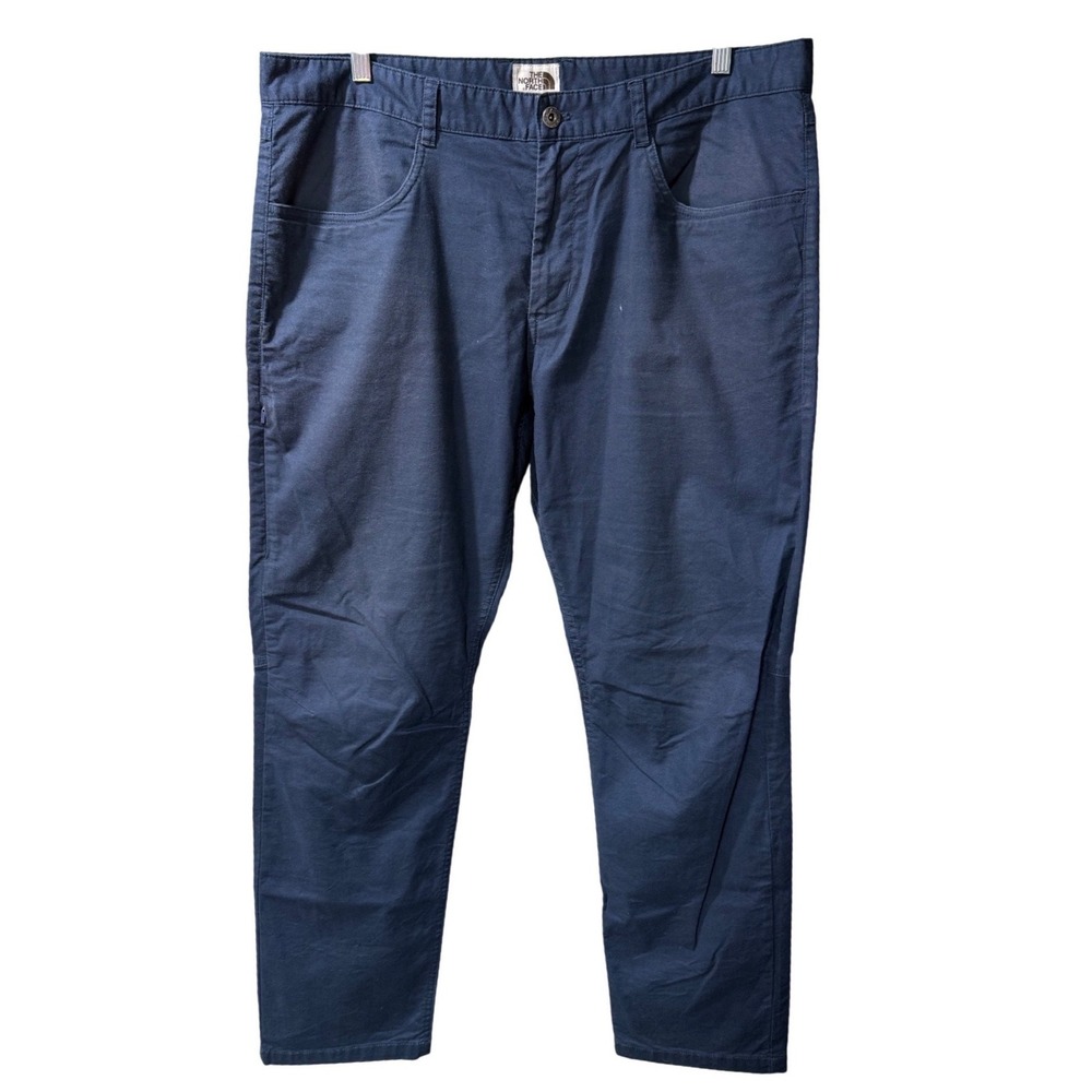 The North Face Mens Navy Blue Chino Pant Size 38 Regular Fit Casual Outdoor Work - Picture 2 of 11